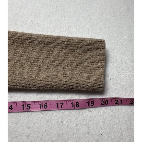 J CREW Women Longline Sweater Size XS Tan Double Breasted Cardigan Stylish 61-7 - Picture 9 of 10